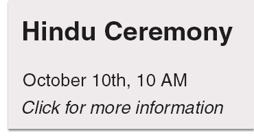 Hindu Ceremony plaque